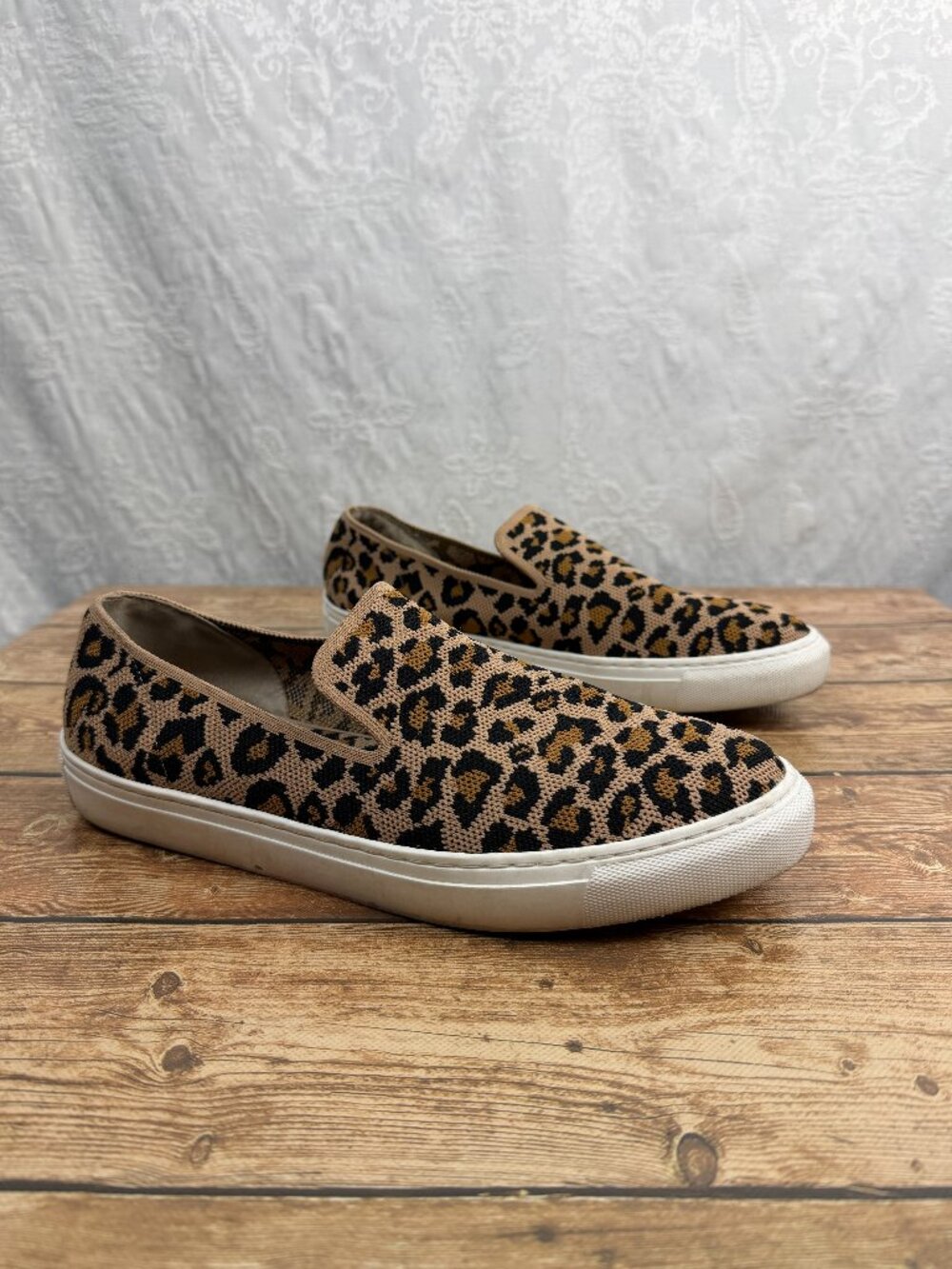 Steven by Steve Madden Kelsie Leopard Print Slip On Sneakers Casual Shoes Sz 10